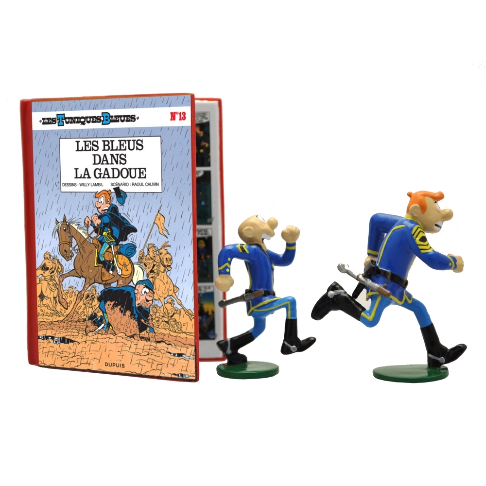 Figurine métal Les Tuniques bleues - Les bleus dans la gadoue (Pixi)
