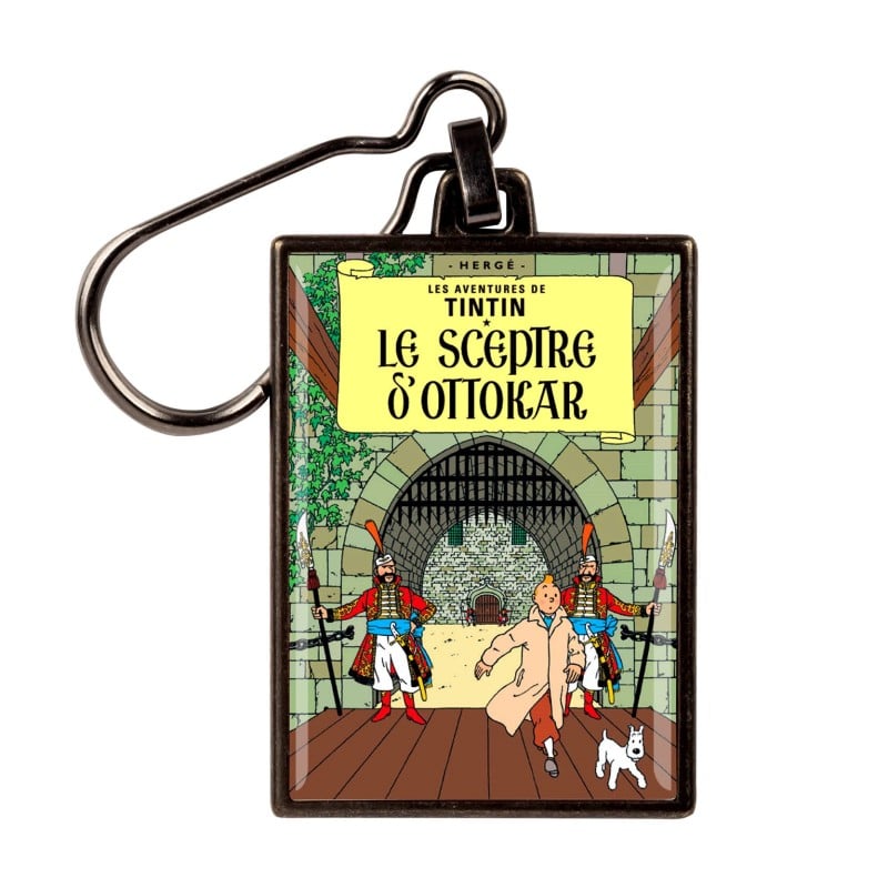 Figurine porte-clé métal Tintin - Couverture T08 Le sceptre d'Ottokar couleurs