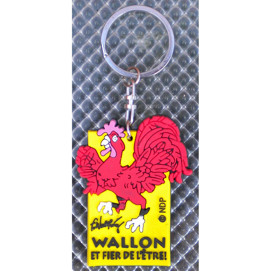 Figurine porte-clé PVC - Coq Wallon