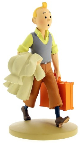 Figurine résine Tintin - #095 - Tintin à la valise