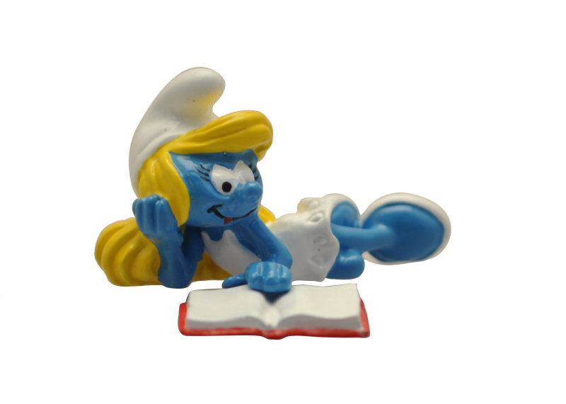 Figurine métal Les Schtroumpfs - Pixi origine 3 - La schtroumpfette lisant