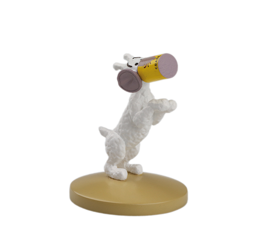 Figurine résine Tintin - #019 - Anc série - Milou coincé dans la boîte de conserve