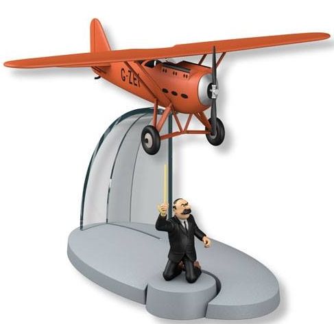 Avion Tintin #40 - L'avion rouge de Müller - L'île noire (1ère éd coul) + Dupont