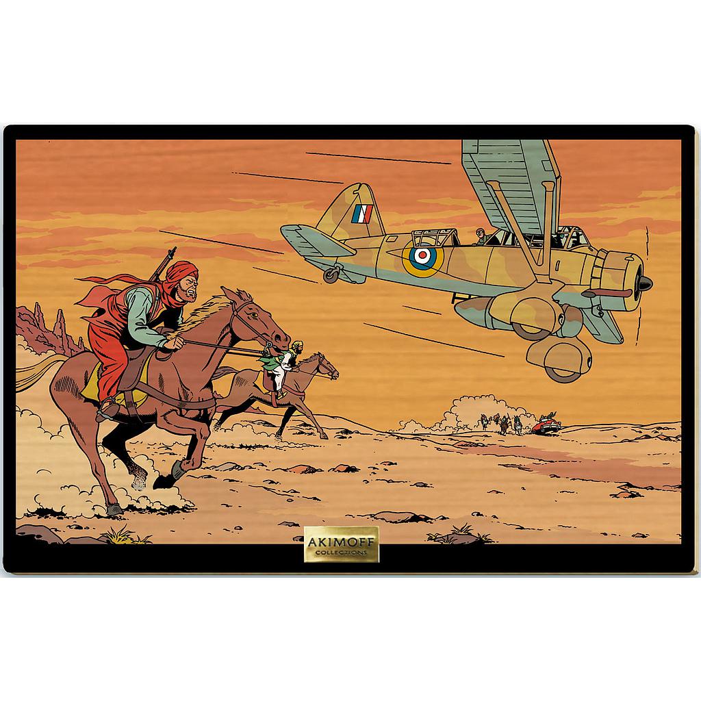Tableau en bois Blake & Mortimer - T28 Le dernier espadon - Poursuite dans le désert