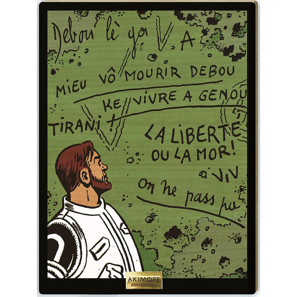 Tableau en bois Blake & Mortimer - T09 Le piège diabolique - Inscriptions à l'orthographe euphonique