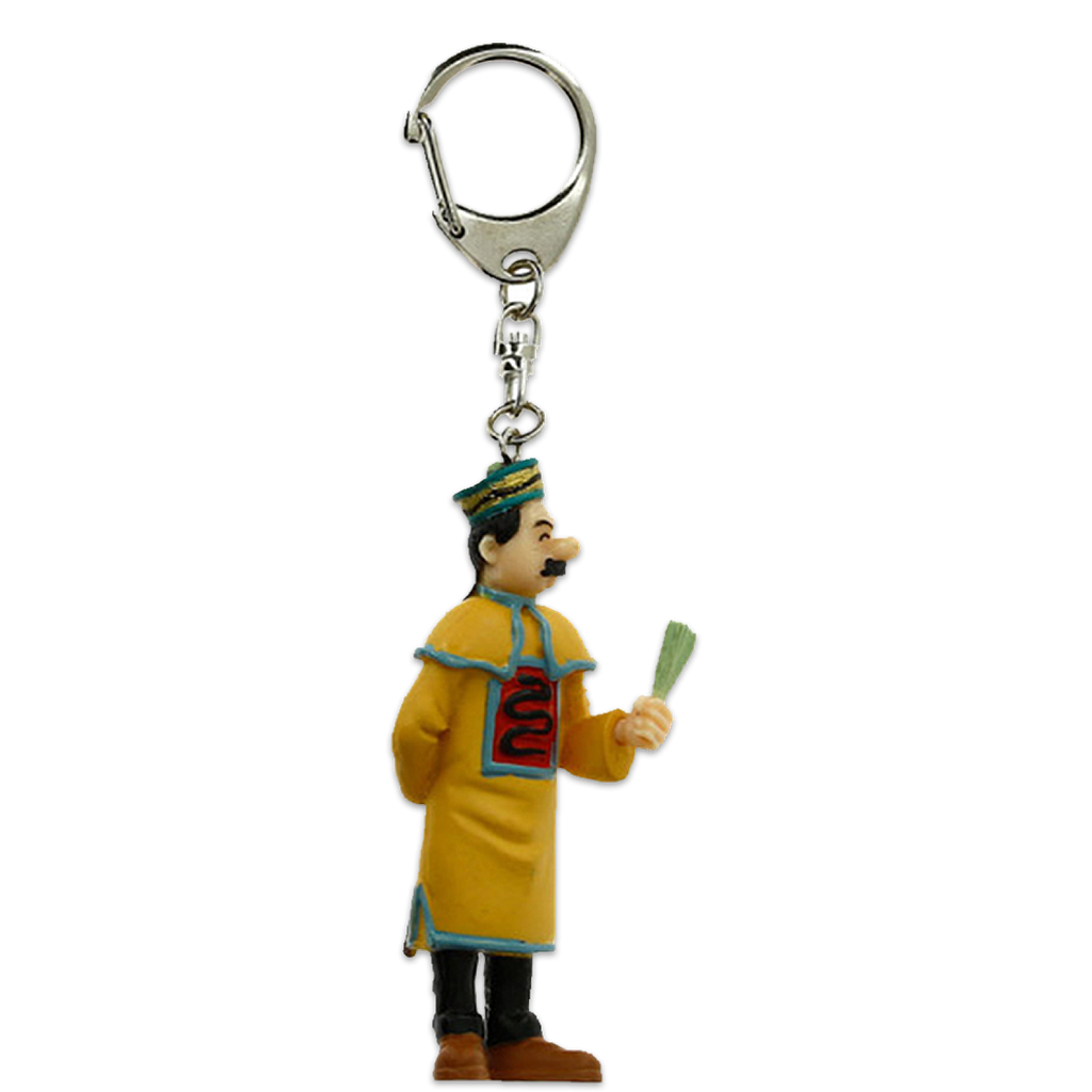 Figurine porte-clé PVC Tintin - Dupond chinois éventail fermé (8 cm)