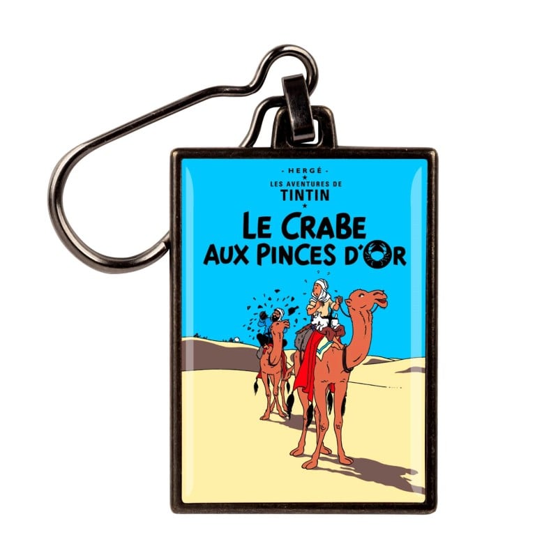 Figurine porte-clé métal Tintin - Couverture T09 Le crabe aux pinces d'or couleurs