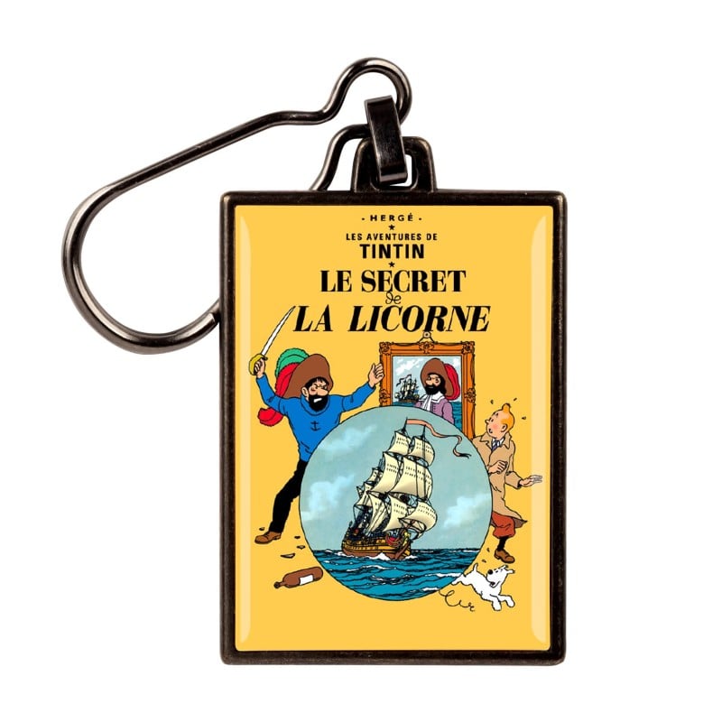 Figurine porte-clé métal Tintin - Couverture T11 Le secret de La Licorne