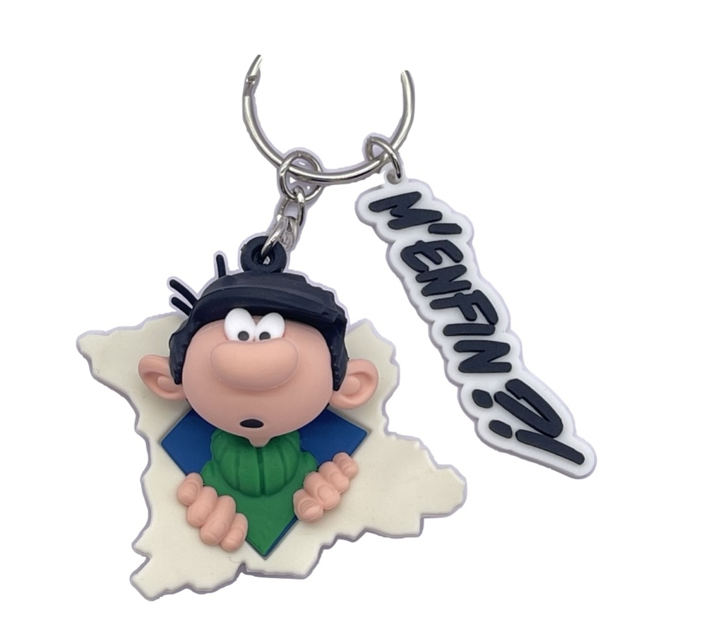 Porte-clé PVC Gaston Lagaffe - Papier déchiré - M'enfin ?!