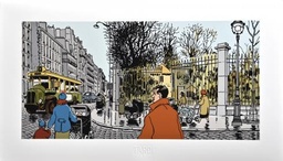 Estampe pigmentaire Tardi Nestor Burma dans le 06ème arrdt (35x60) 475ex. Numérotés