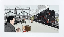 Estampe pigmentaire Tardi Nestor Burma dans le 12ème arrdt (35x60) 475ex. Numérotés