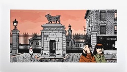 Estampe pigmentaire Tardi Nestor Burma dans le 15ème arrdt (35x60) 475ex. Numérotés